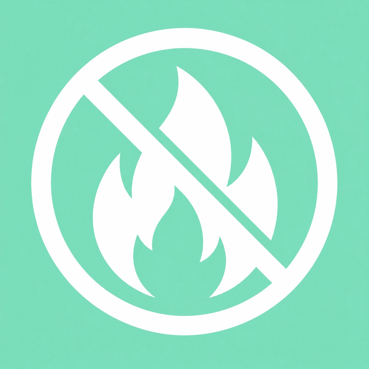 Pictogramme illustrant le caractère ininflammable d’OxyOne, dégraissant industriel OXELYS.