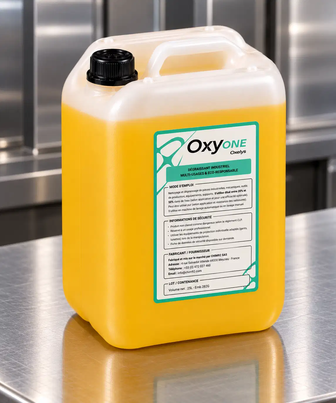 Bidon de dégraissant industriel OxyOne 25 L